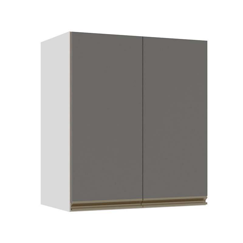 Módulo Armário Aéreo 68x60x34cm 2 Portas 100% MDF Cozinha Modulada Gold J Robel Branco/Cinza Matte Módulo Armário Aéreo 68x60x34cm 2 Portas 100% MDF Cozinha Modulada Gold J Robel Branco/Cinza Matte