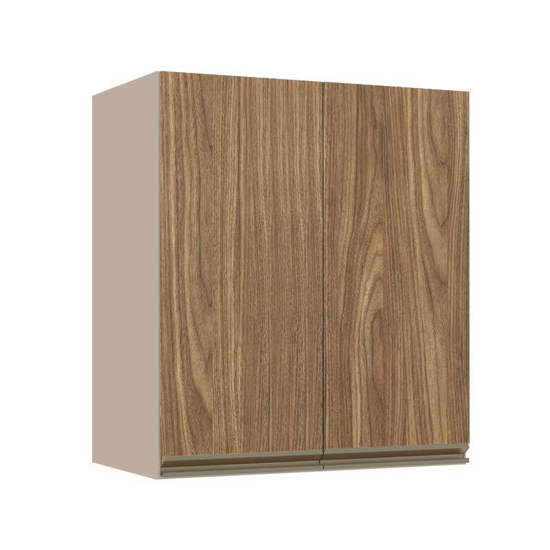 Módulo Armário Aéreo 68x60x34cm 2 Portas 100% MDF Cozinha Modulada Gold J Robel Fendi/Amendoeira BP Módulo Armário Aéreo 68x60x34cm 2 Portas 100% MDF Cozinha Modulada Gold J Robel Fendi/Amendoeira BP