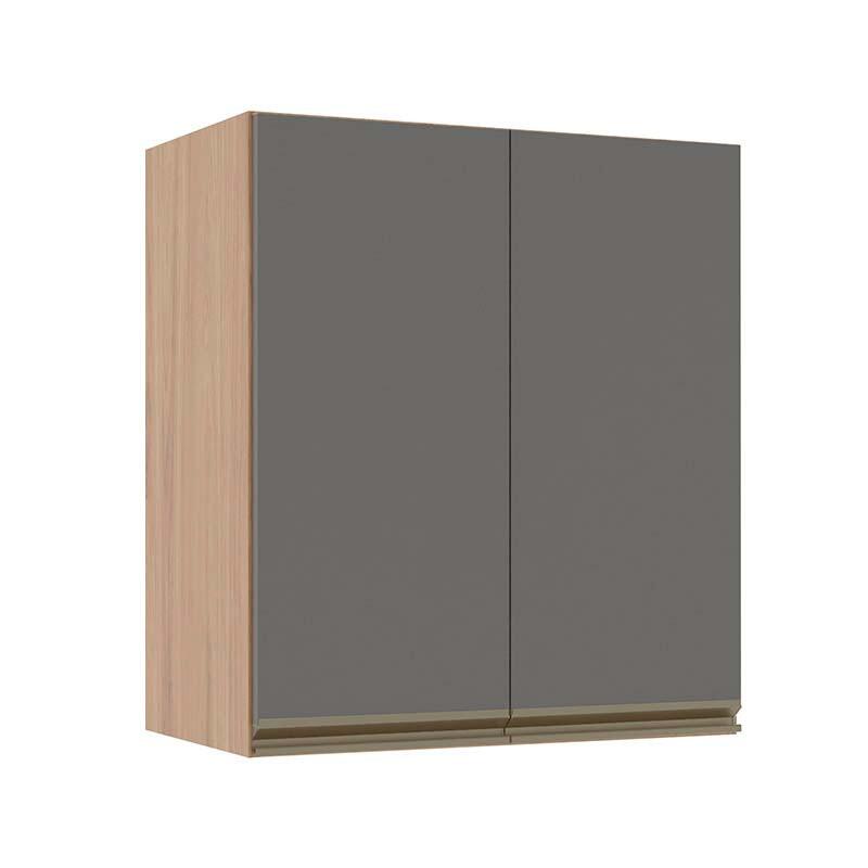 Módulo Armário Aéreo 68x60x34cm 2 Portas 100% MDF Cozinha Modulada Gold J Robel Hanover/Cinza Matte Módulo Armário Aéreo 68x60x34cm 2 Portas 100% MDF Cozinha Modulada Gold J Robel Hanover/Cinza Matte