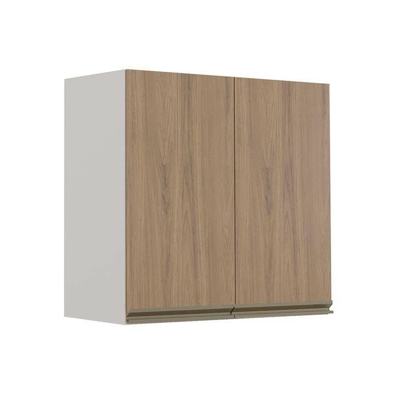 Módulo Armário Aéreo 68x70 2 Portas 100% MDF Cozinha Modulada Gold Robel Fendi/Hanover