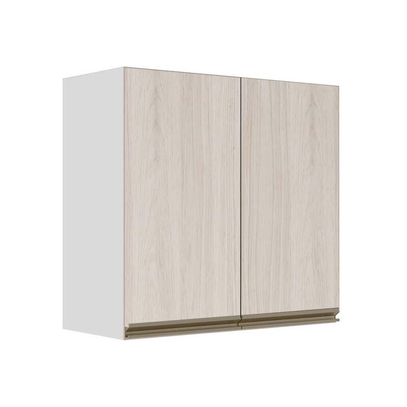 Módulo Armário Aéreo 68x70x34cm 2 Portas 100% MDF Cozinha Modulada Gold J Robel Branco/Aspen Módulo Armário Aéreo 68x70x34cm 2 Portas 100% MDF Cozinha Modulada Gold J Robel Branco/Aspen
