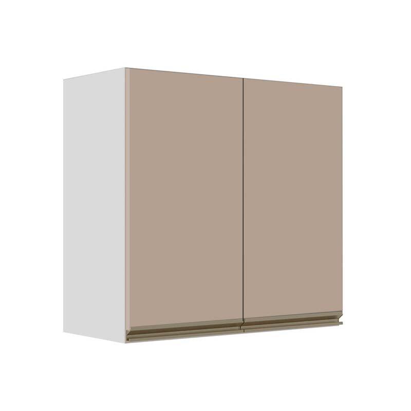 Módulo Armário Aéreo 68x70x34cm 2 Portas 100% MDF Cozinha Modulada Gold J Robel Branco/Fendi Matte Módulo Armário Aéreo 68x70x34cm 2 Portas 100% MDF Cozinha Modulada Gold J Robel Branco/Fendi Matte
