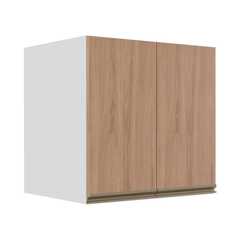 Módulo Armário Aéreo 68x70x56cm 2 Portas 100% MDF Cozinha Modulada Gold J Robel Branco/Hanover
