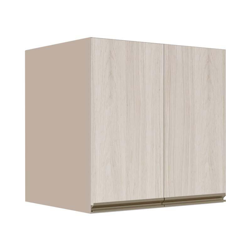 Módulo Armário Aéreo 68x70x56cm 2 Portas 100% MDF Cozinha Modulada Gold J Robel Fendi/Aspen