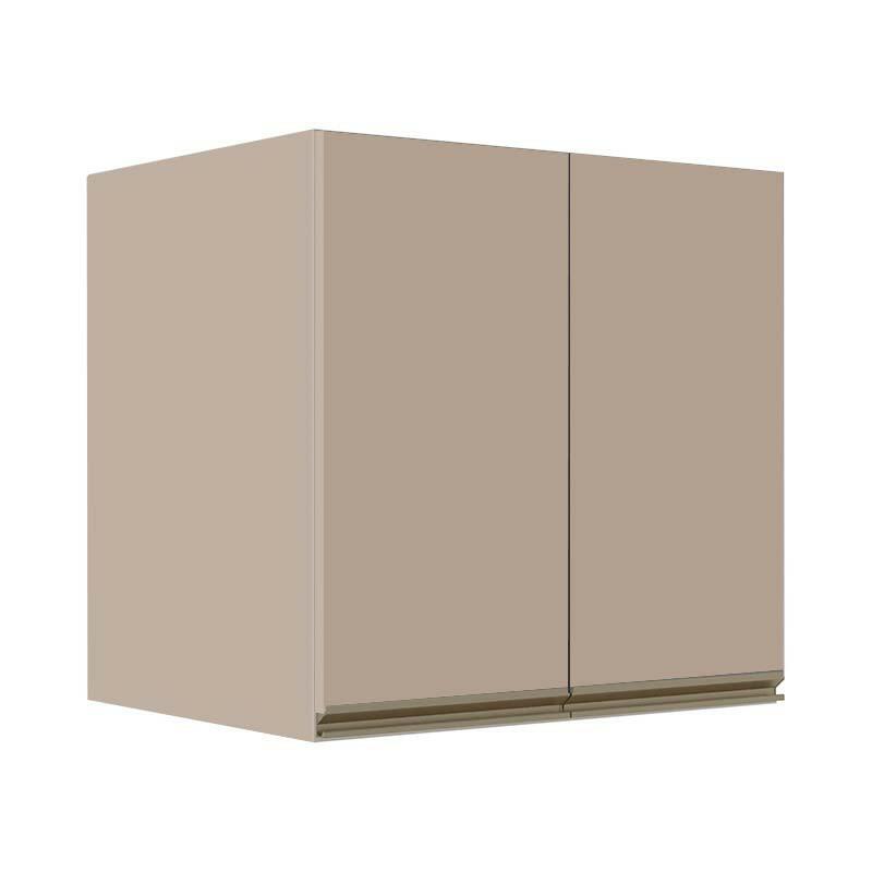 Módulo Armário Aéreo 68x70x56cm 2 Portas 100% MDF Cozinha Modulada Gold J Robel Fendi/Fendi Matte