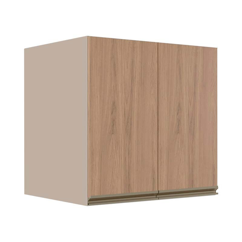 Módulo Armário Aéreo 68x70x56cm 2 Portas 100% MDF Cozinha Modulada Gold J Robel Fendi/Hanover