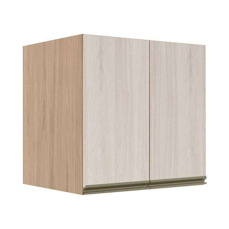 Módulo Armário Aéreo 68x70x56cm 2 Portas 100% MDF Cozinha Modulada Gold J Robel Hanover/Aspen