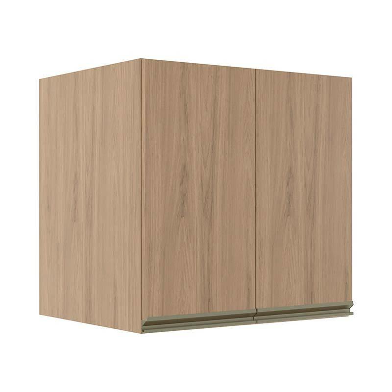 Módulo Armário Aéreo 68x60x56cm 2 Portas 100% MDF Cozinha Modulada Gold J Robel Hanover/Hanover