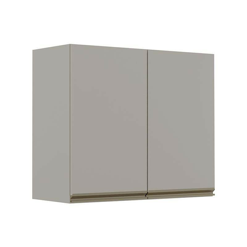 Módulo Armário Aéreo 68x80 2 Portas 100% MDF  Cozinha Modulada Gold Robel Fendi/Fendi