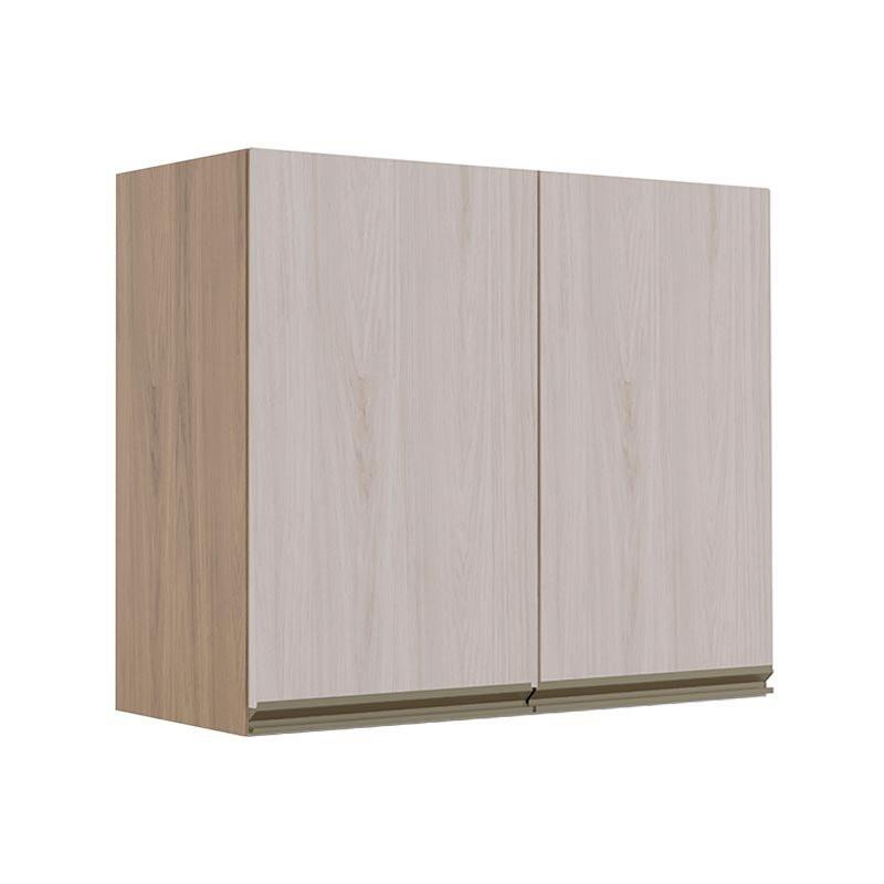 Módulo Armário Aéreo 68x80 2 Portas 100% MDF Cozinha Modulada Gold Robel Hanover/Aspen