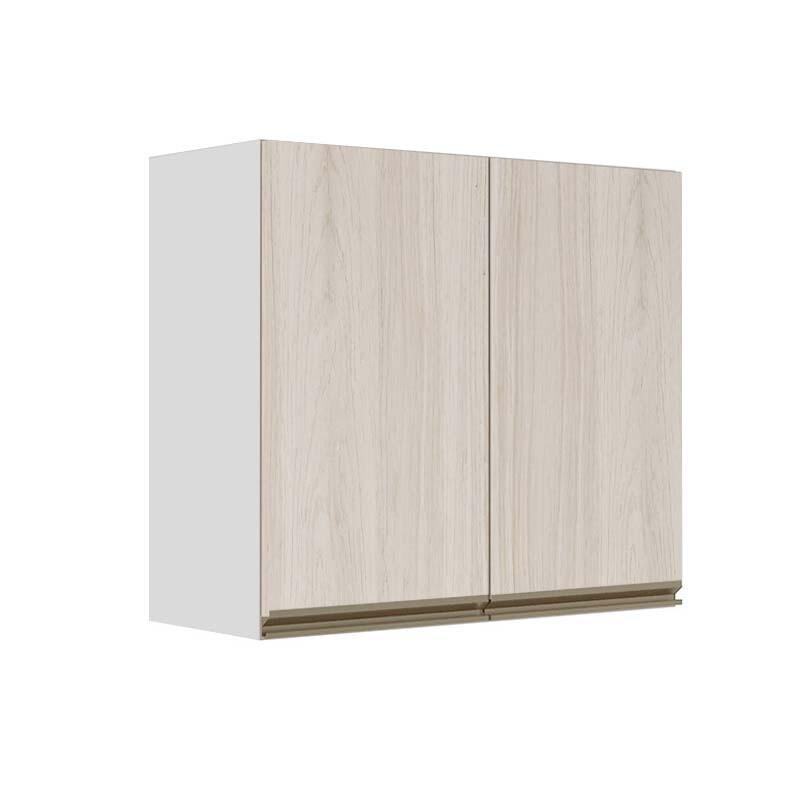 Módulo Armário Aéreo 68x80x34cm 2 Portas 100% MDF Cozinha Modulada Gold J Robel Branco/Aspen Módulo Armário Aéreo 68x80x34cm 2 Portas 100% MDF Cozinha Modulada Gold J Robel Branco/Aspen