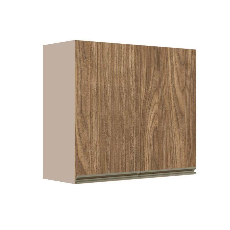 Módulo Armário Aéreo 68x80x34cm 2 Portas 100% MDF Cozinha Modulada Gold J Robel Fendi/Amendoeira BP Módulo Armário Aéreo 68x80x34cm 2 Portas 100% MDF Cozinha Modulada Gold J Robel Fendi/Amendoeira BP