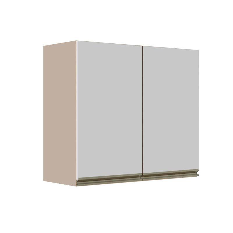 Módulo Armário Aéreo 68x80x34cm 2 Portas 100% MDF Cozinha Modulada Gold J Robel Fendi/Branco Matte Módulo Armário Aéreo 68x80x34cm 2 Portas 100% MDF Cozinha Modulada Gold J Robel Fendi/Branco Matte