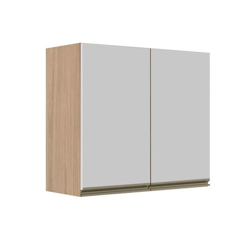 Módulo Armário Aéreo 68x80x34cm 2 Portas 100% MDF Cozinha Modulada Gold J Robel Hanover/Branco Matte Módulo Armário Aéreo 68x80x34cm 2 Portas 100% MDF Cozinha Modulada Gold J Robel Hanover/Branco Matte