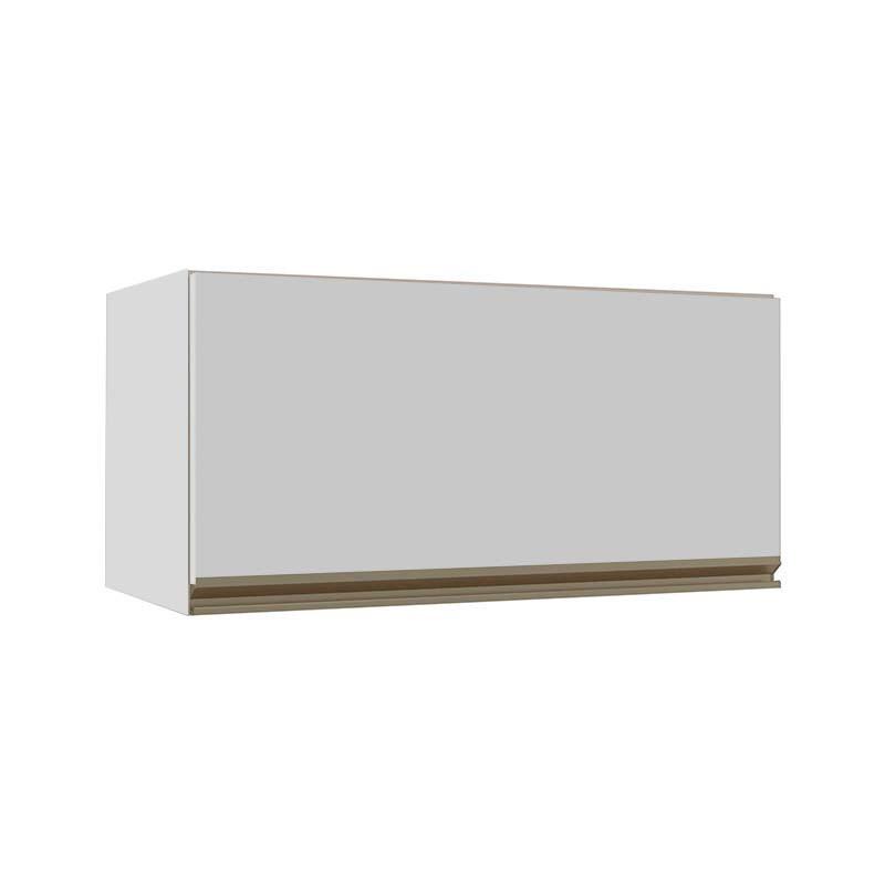Módulo Armário Aéreo 70cm Porta Basculante 100% MDF Cozinha Modulada Gold J Robel Branco/Branco Matte