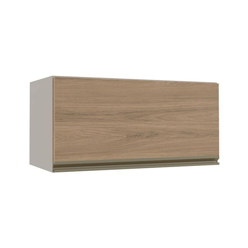 Módulo Armário Aéreo 70cm Porta Basculante 100% MDF Cozinha Modulada Gold Robel Fendi/Hanover