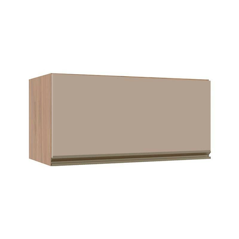 Módulo Armário Aéreo 70cm Porta Basculante 100% MDF Cozinha Modulada Gold J Robel Hanover/Fendi Matte