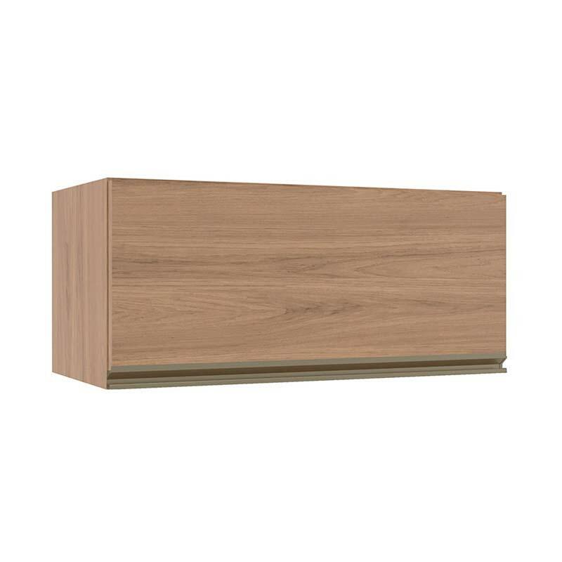 Módulo Armário Aéreo 80cm Porta Basculante 100% MDF Cozinha Modulada Gold J Robel Hanover/Hanover