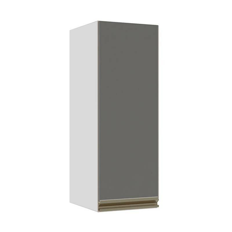 Módulo Armário Aéreo 88x30x34cm 1 Porta 100% MDF Cozinha Modulada Gold J Robel Branco/Cinza Matte Módulo Armário Aéreo 88x30x34cm 1 Porta 100% MDF Cozinha Modulada Gold J Robel Branco/Cinza Matte