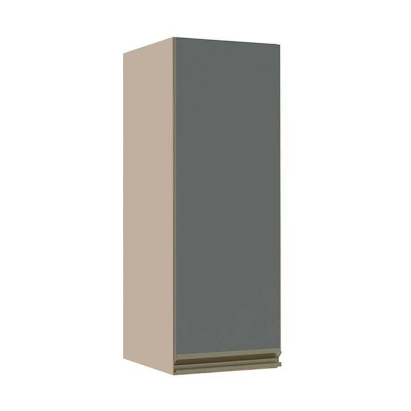 Módulo Armário Aéreo 88x30x34cm 1 Porta 100% MDF Cozinha Modulada Gold J Robel Fendi/Cinza Matte Módulo Armário Aéreo 88x30x34cm 1 Porta 100% MDF Cozinha Modulada Gold J Robel Fendi/Cinza Matte