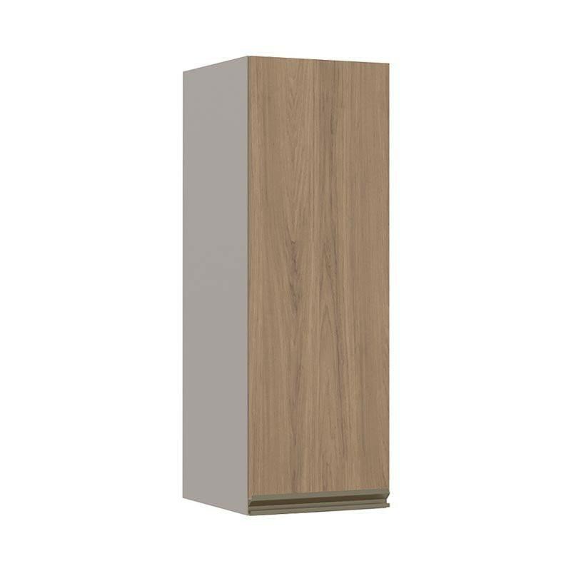 Módulo Armário Aéreo 88x30 1 Porta 100% MDF Cozinha Modulada Gold Robel Fendi/Hanover