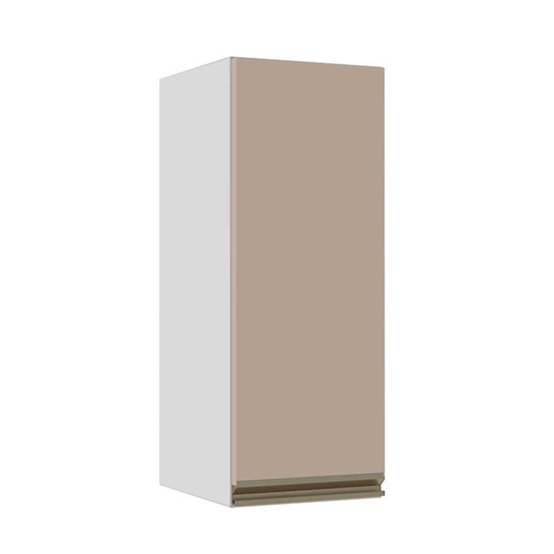 Módulo Armário Aéreo 88x35x34cm 1 Porta 100% MDF Cozinha Modulada Gold J Robel Branco/Fendi Matte