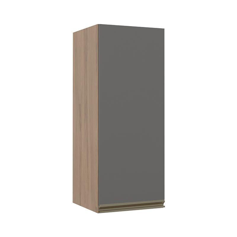 Módulo Armário Aéreo 88x35 1 Porta 100% MDF Cozinha Modulada Gold Robel Hanover/Cinza