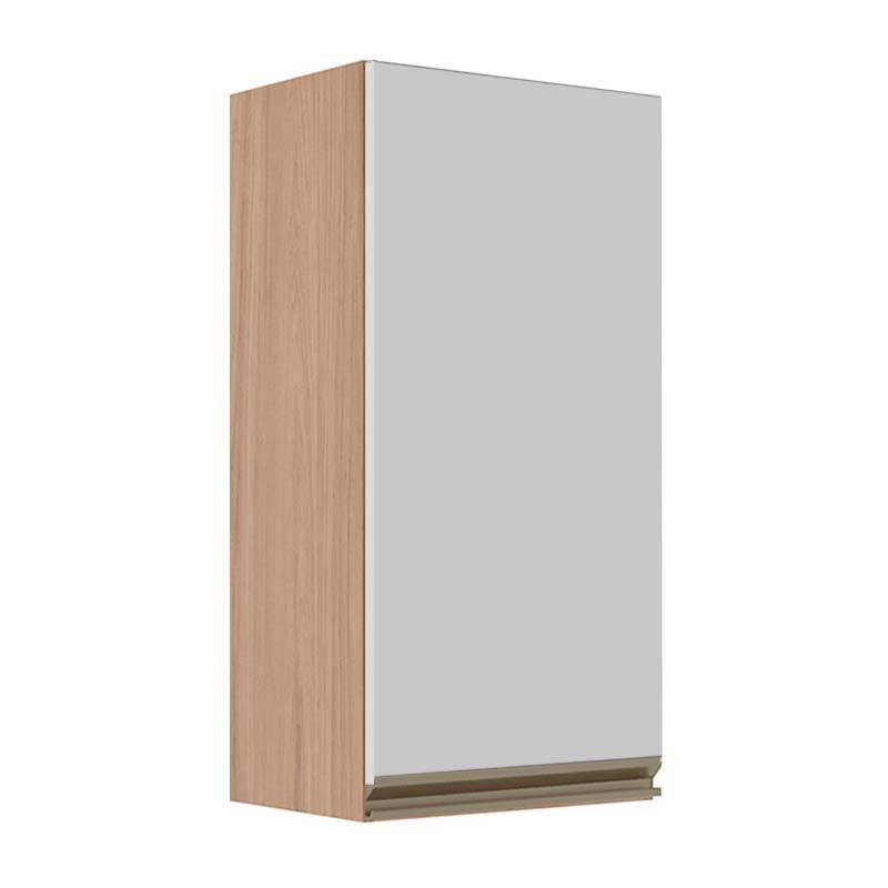 Módulo Armário Aéreo 88x40x34cm 1 Porta 100% MDF Cozinha Modulada Gold J Robel Hanover/Branco Matte