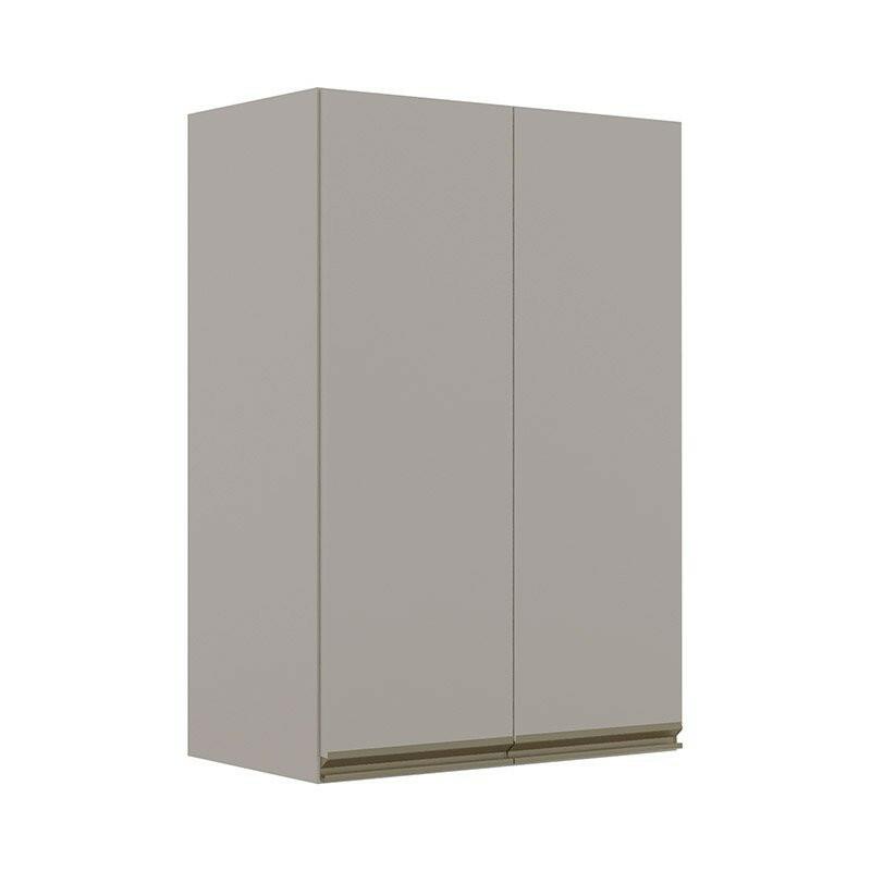 Módulo Armário Aéreo 88x60 2 Portas 100% MDF  Cozinha Modulada Gold Robel Fendi/Fendi