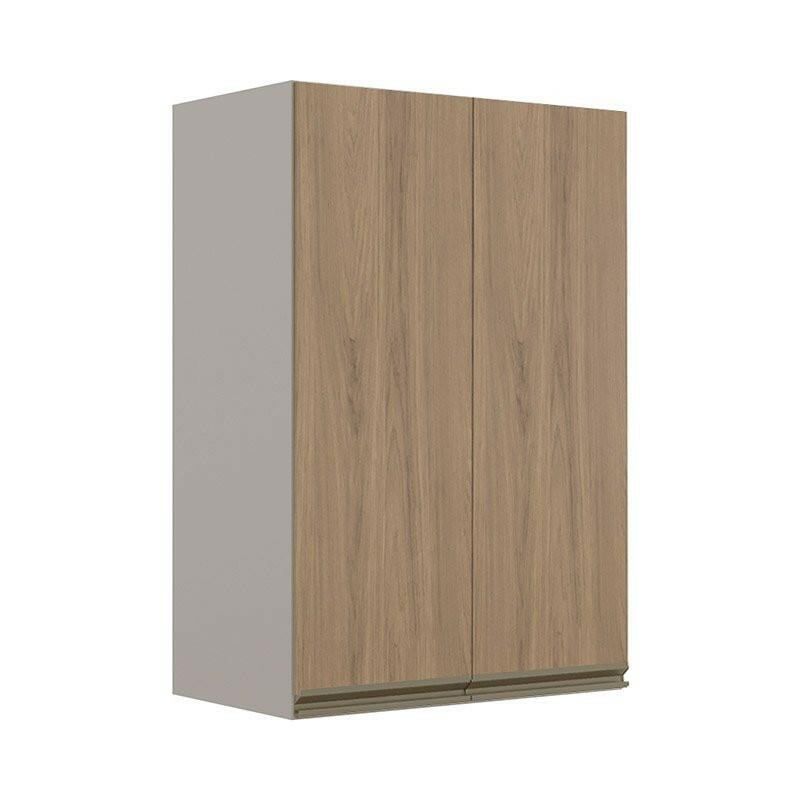 Módulo Armário Aéreo 88x60 2 Portas 100% MDF Cozinha Modulada Gold Robel Fendi/Hanover