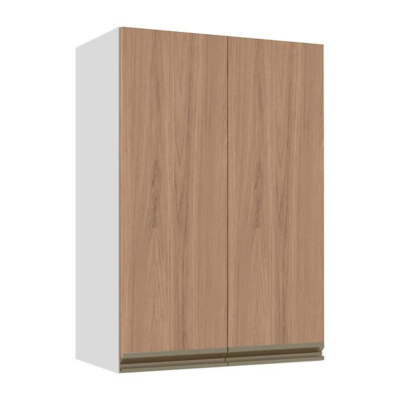 Módulo Armário Aéreo 88x60x34cm 2 Portas 100% MDF Cozinha Modulada Gold J Robel Branco/Hanover