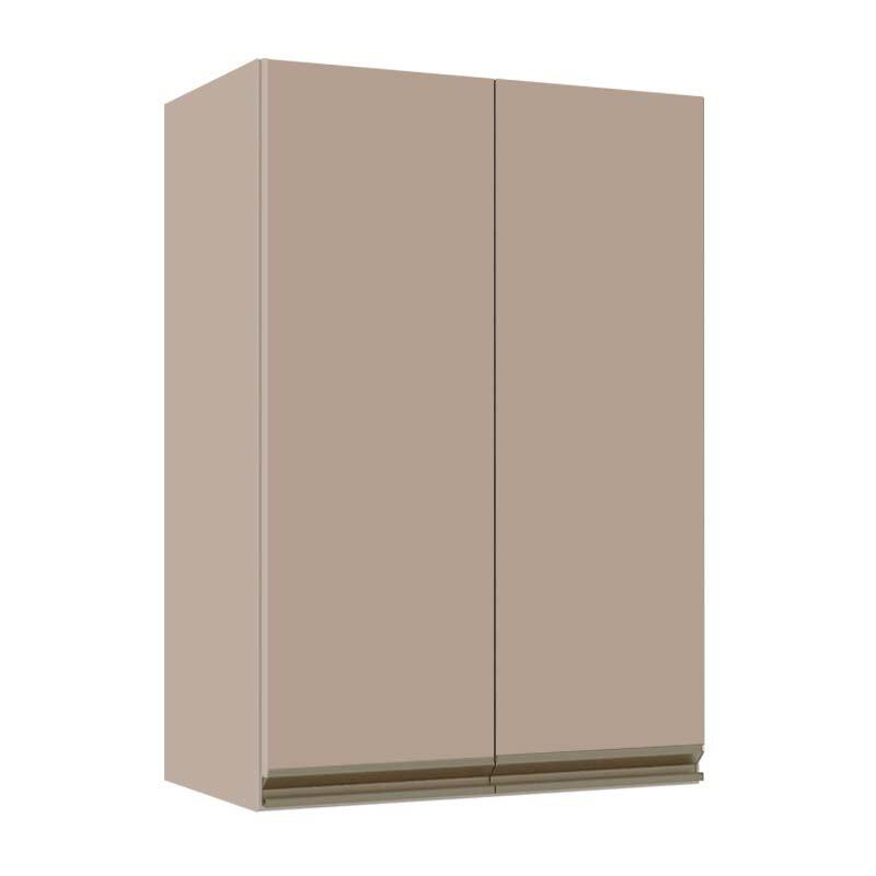 Módulo Armário Aéreo 88x60x34cm 2 Portas 100% MDF Cozinha Modulada Gold J Robel Fendi/Fendi Matte