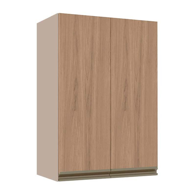 Módulo Armário Aéreo 88x60x34cm 2 Portas 100% MDF Cozinha Modulada Gold J Robel Fendi/Hanover