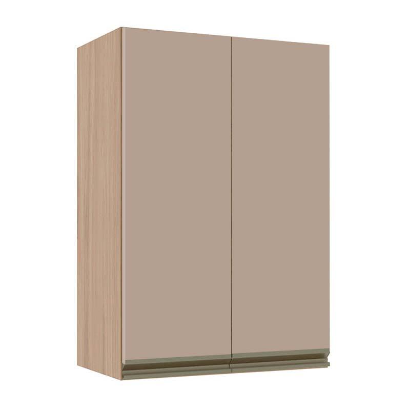Módulo Armário Aéreo 88x60x34cm 2 Portas 100% MDF Cozinha Modulada Gold J Robel Hanover/Fendi Matte