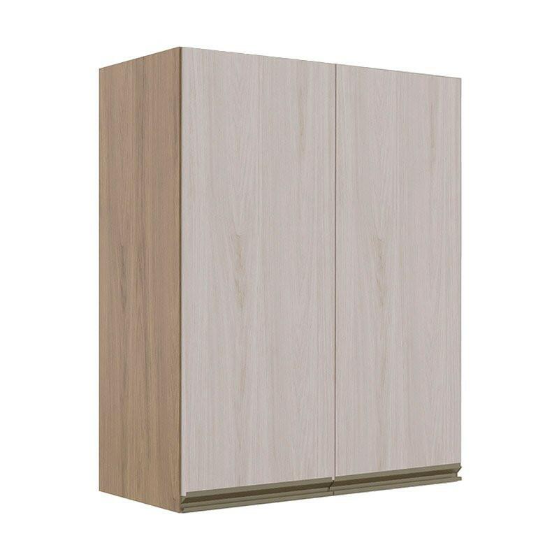 Módulo Armário Aéreo 88x70 2 Portas 100% MDF Cozinha Modulada Gold Robel Hanover/Aspen