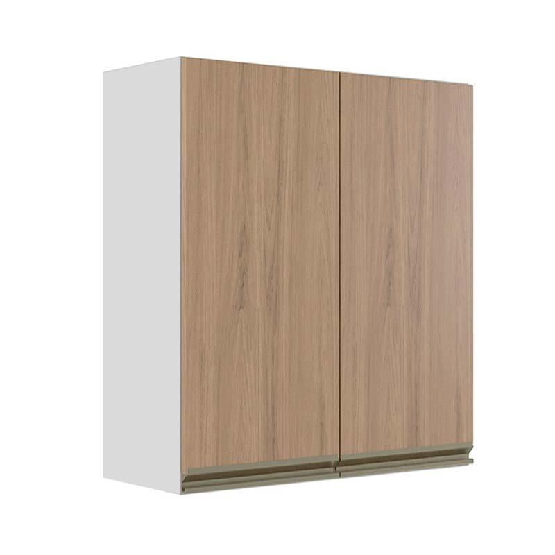Módulo Armário Aéreo 88x80x34cm 2 Portas 100% MDF Cozinha Modulada Gold J Robel Branco/Hanover