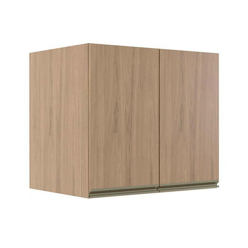 Módulo Armário Aéreo 68x80x56cm 2 Portas 100% MDF Cozinha Modulada Gold J Robel Hanover/Hanover