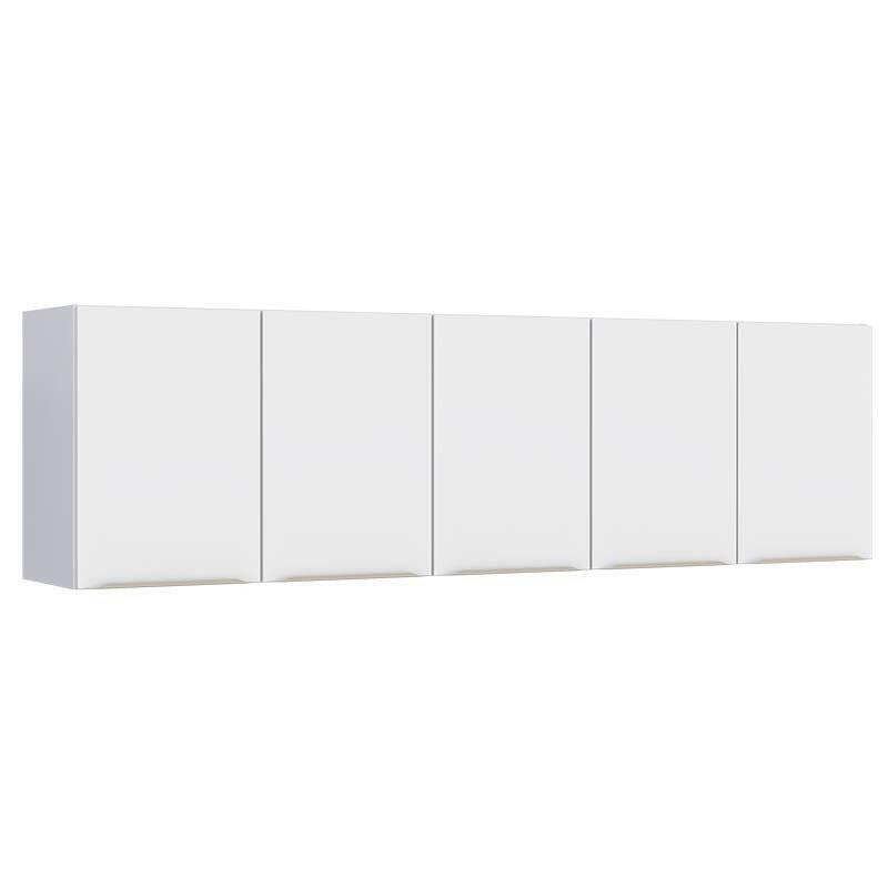 Armário Aéreo de Aço Para Pia 200cm 5 Portas Flora Cozimax Branco