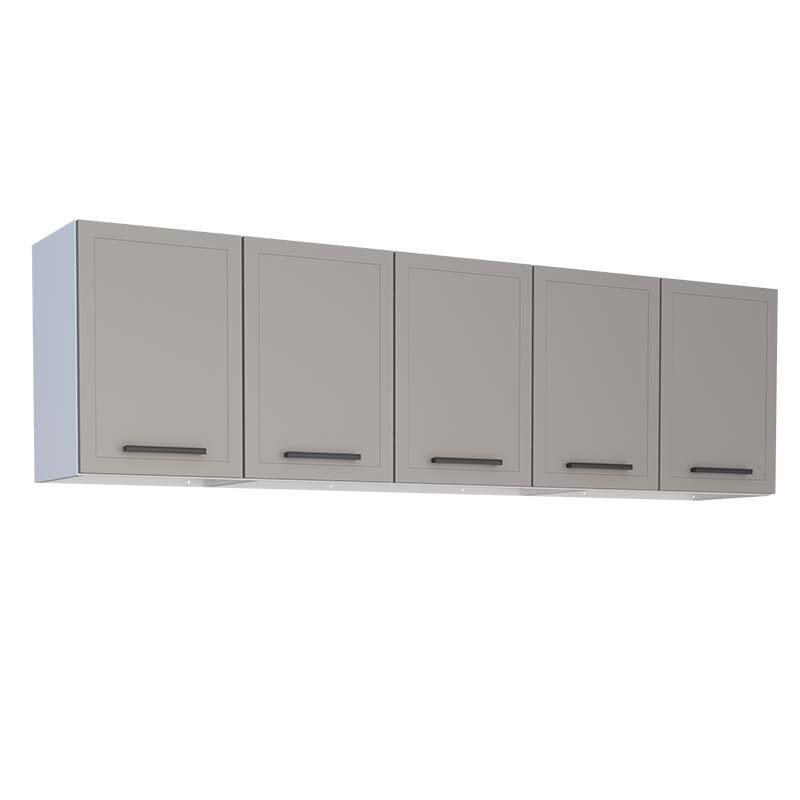 Armário Aéreo de Cozinha Aço 5 Portas Juno/Apolo 200 Cozimax Cinza Argila