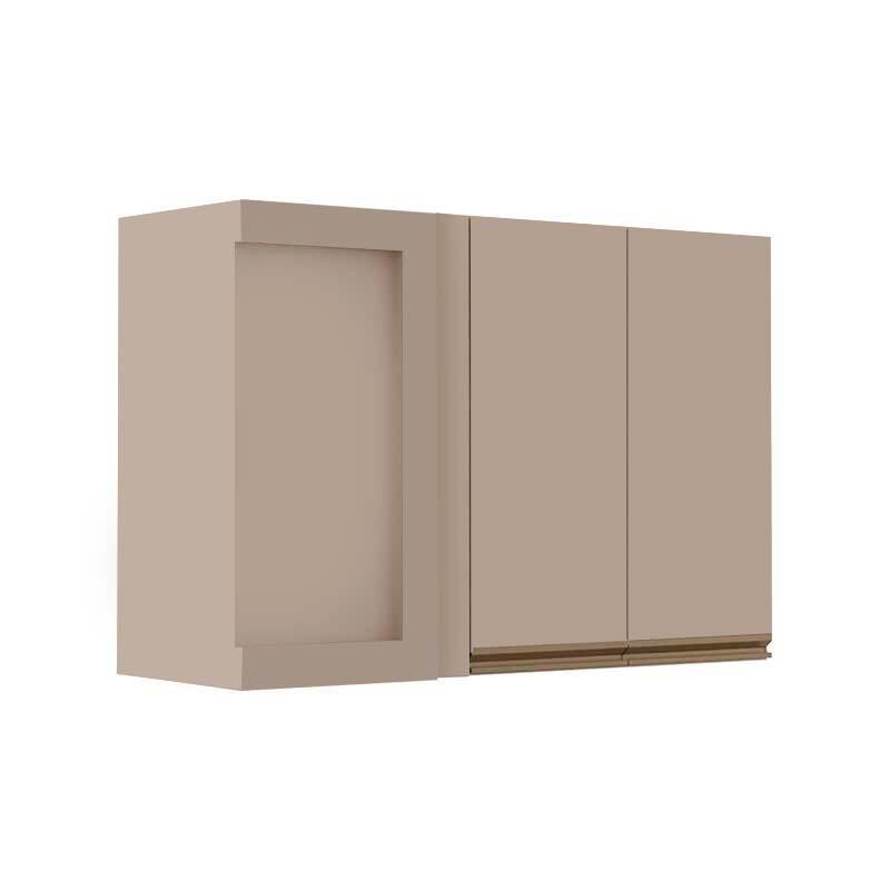 Módulo Armário Aéreo 68x100x34cm Canto Reto 100% MDF Cozinha Modulada Gold J Robel Fendi/Fendi Matte