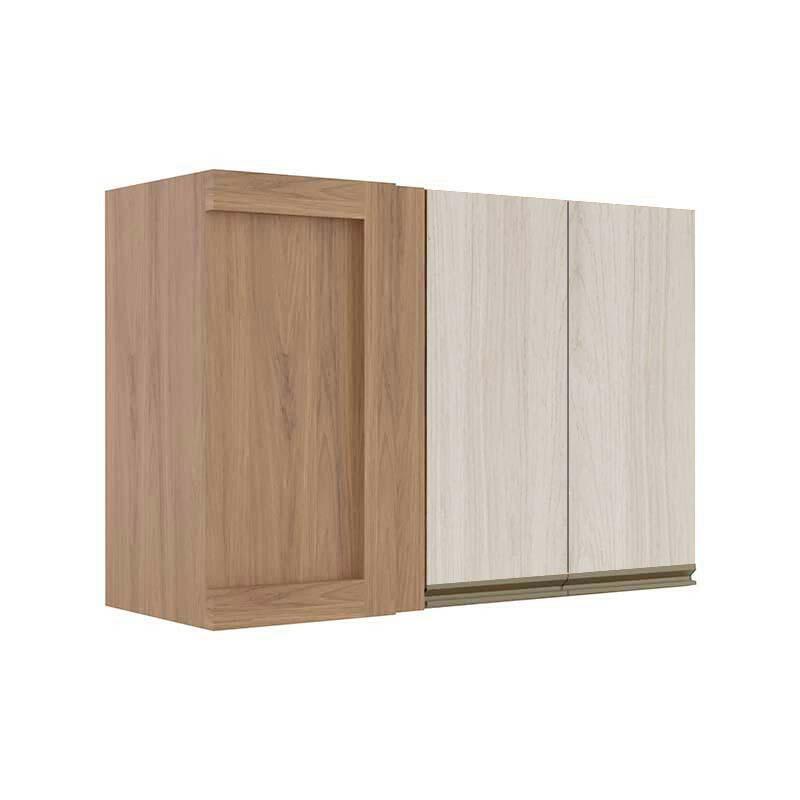 Módulo Armário Aéreo 68x100x34cm Canto Reto 100% MDF Cozinha Modulada Gold J Robel Hanover/Aspen