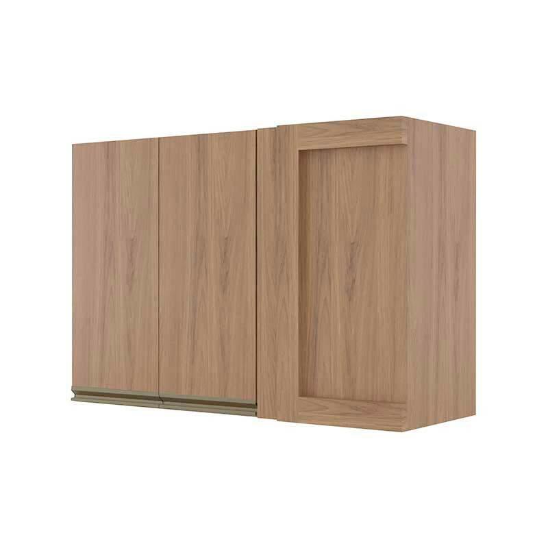 Módulo Armário Aéreo 68x100x34cm Canto Reto 100% MDF Cozinha Modulada Gold J Robel Hanover/Hanover