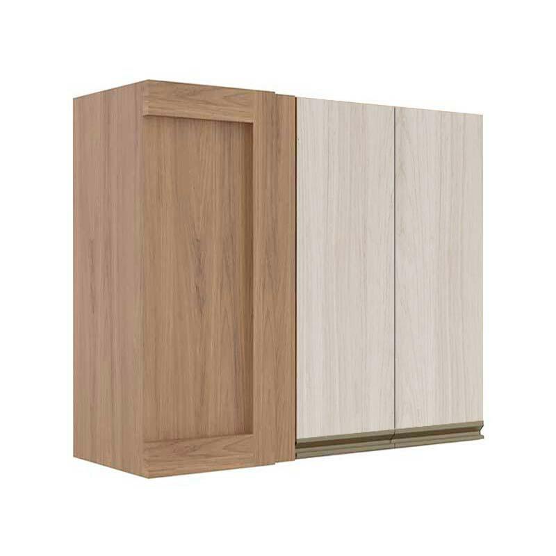 Módulo Armário Aéreo 88x100x34cm Canto Reto 100% MDF Cozinha Modulada Gold J Robel Hanover/Aspen