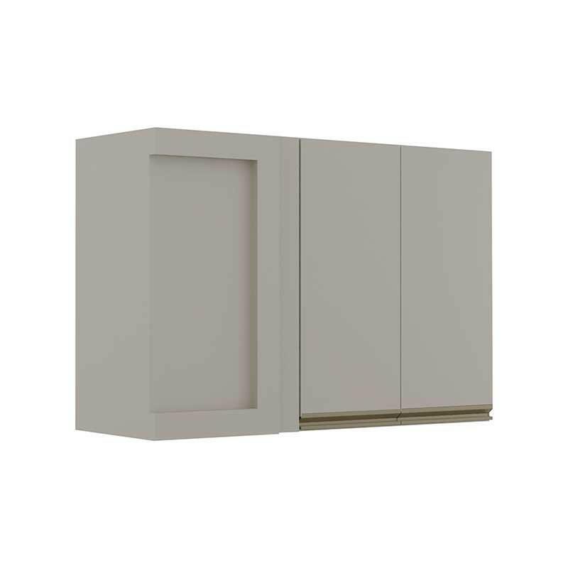 Módulo Armário Aéreo 68x100 Canto Reto Direito 100% MDF Cozinha Modulada Gold Robel Fendi/Fendi