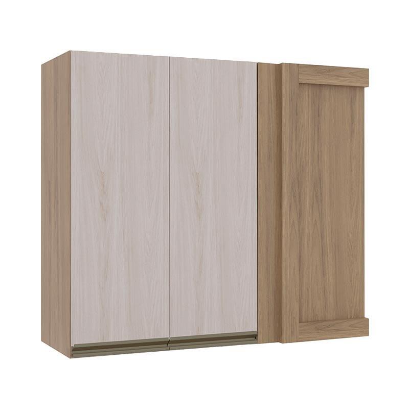 Módulo Armário Aéreo 88x100 Canto Reto Esquerdo 100% MDF Cozinha Modulada Gold Robel Hanover/Aspen