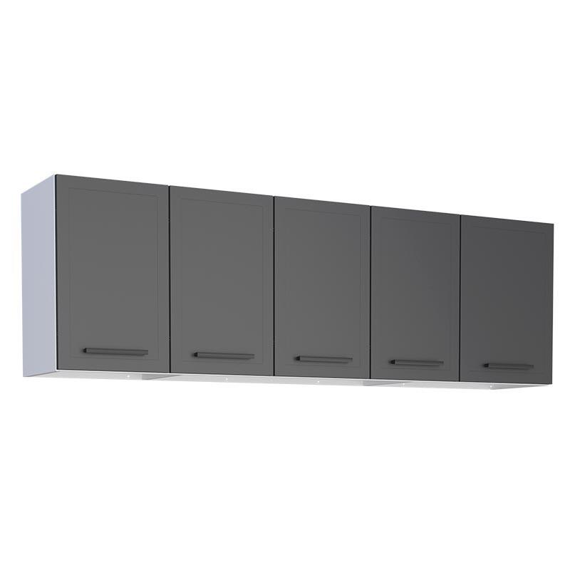 Armário Aéreo de Cozinha Aço 5 Portas Juno/Apolo 200 Cozimax Preto