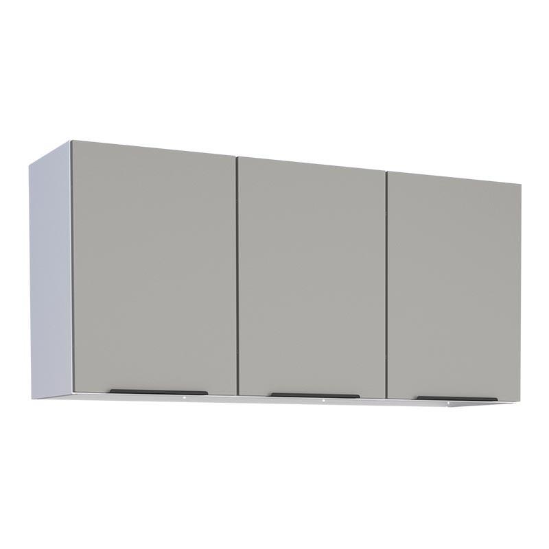 Armário Aéreo de Cozinha Aço 3 Portas Júpiter 120 Cozimax Cinza Argila Armário Aéreo de Cozinha Aço 3 Portas Júpiter 120 Cozimax Cinza Argila