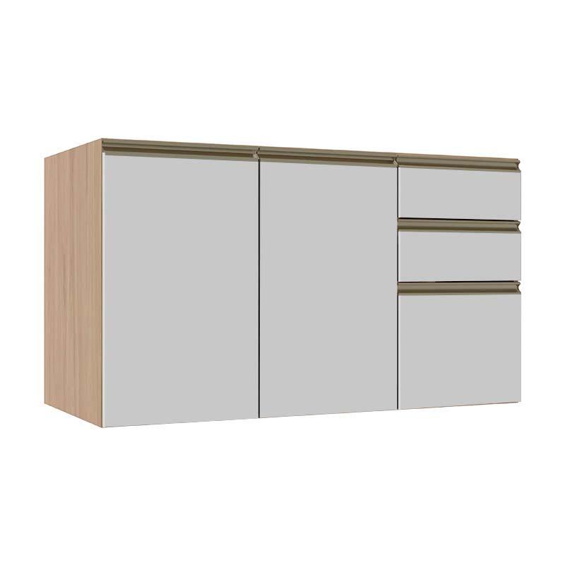 Módulo Balcão 120cm 3 Gavetas 2 Portas 100% MDF Cozinha Modulada Gold J Robel Hanover/Branco Matte Módulo Balcão 120cm 3 Gavetas 2 Portas 100% MDF Cozinha Modulada Gold J Robel Hanover/Branco Matte
