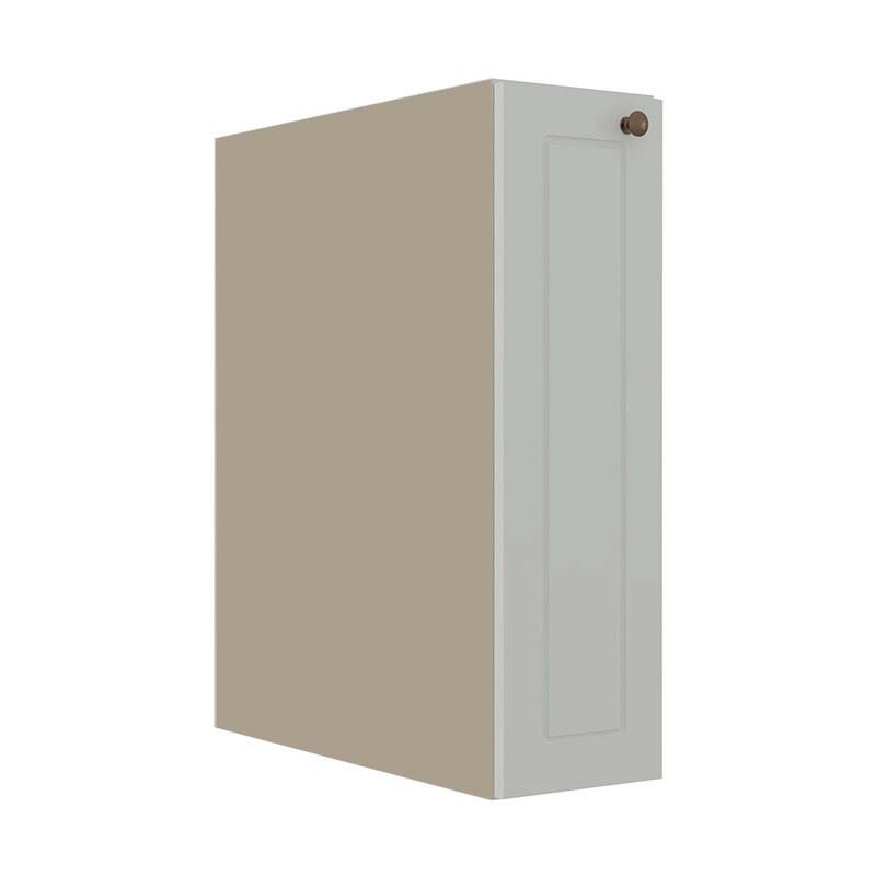 Módulo Balcão 20cm 1 Porta 100% MDF Cozinha Modulada Provence Robel Fendi/Branco Matte