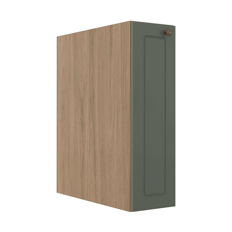 Módulo Balcão 20cm 1 Porta 100% MDF Cozinha Modulada Provence Robel Hanover/Salvia Matte